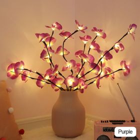 20 LED String Light Simulation Butterfly Orchid Branch Garland Light Vase