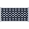 Reversible RV Outdoor Rug Blue and White Plastic Straw Patio Floor Mat