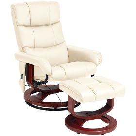 HOMCOM Massage Recliner Chair with Ottoman