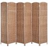 Panel Wicker Room Divider 6' Tall Privacy Screen Natural