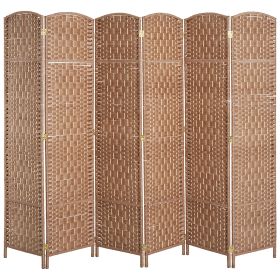 Panel Wicker Room Divider 6' Tall Privacy Screen Natural