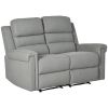 HOMCOM Modern 2 Seater Manual Reclining Sofa Loveseat Couch