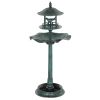 Outsunny Bird Bath Bowl, 3-in-1 Pedestal Birdbath with Bird Feeder and Flower Planter,