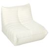 HOMCOM Floor Chair with Back Support, Teddy Fleece Sofa Chair