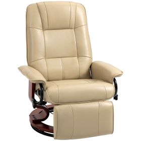 HOMCOM Leather Manual Recliner,  Swivel Lounge Chair