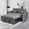 Modern Velvet Loveseat Futon Sofa Couch Pullout Bed