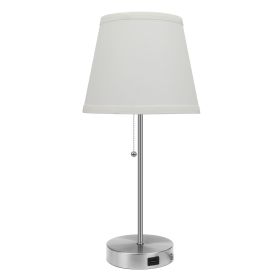 Satin Nickel Bedsize Table Lamp