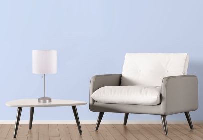 WHITE PULL TABLE LAMP