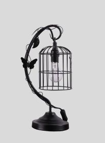 Iris Black Butterfly Garden Metal Table Lamp