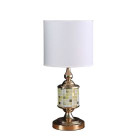 Layla Rose Gold Bohemian Glass Mosaic Modern Table Lamp