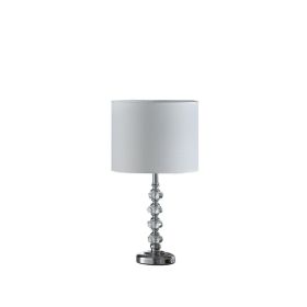 Modern Kayli Crystal Chrome Metal Table Lamp