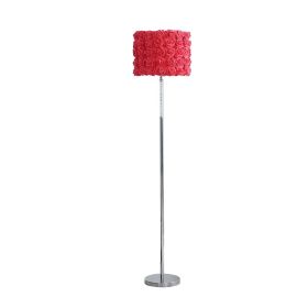 Red Roses In Bloom Acrylic/Metal Floor Lamp