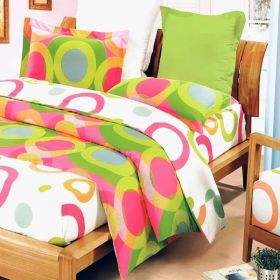 100% Cotton 3PC Mini Comforter Cover/Duvet Cover Set (King Size)