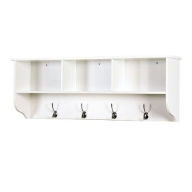 White Entryway Wall Mounted Coat Rack
