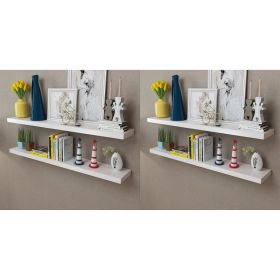 Wall Shelves 4 pcs White 47.2"