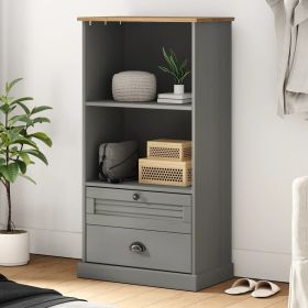 Bookcase VIGO Gray 23.6"x13.8"x45.1" Solid Wood Pine