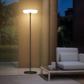 Outdoor Rattan Solar Powered Floor Lamp