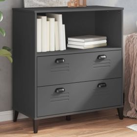 Bookcase VIKEN Anthracite Gray  Engineered Wood