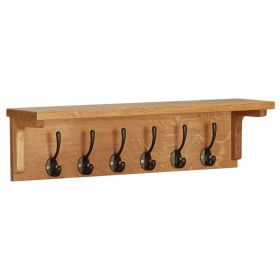 Coat Rack 23.6"x6.3"x6.3" Solid Oak Wood