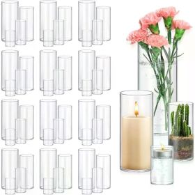 48 Pack Glass Cylinder Vases