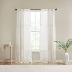 Yarn Dye Sheer Curtain Panel Pair