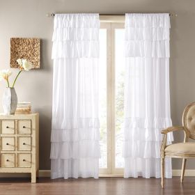 Cotton Oversized Ruffle Curtain Panel