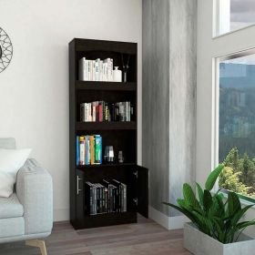 Denver Bookcase  Metal Hardware, Black Wengue Finish