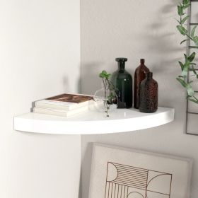 Floating Corner Shelf High Gloss White