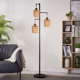 Boho Rattan Floor Lamp -