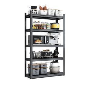 72"H 5 Tier Metal Shelves for Storage Garage Shelving