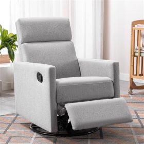 Rocker Nursery Chair Plush Seating Glider Swivel Recliner