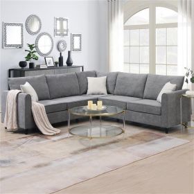 [VIDEO provided] Modern Upholstered Sectional Sofa, L Shape Furniture
