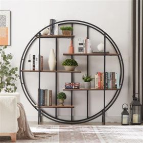 Round 5-Tier Metal Plant Stand bookcase storage rack,