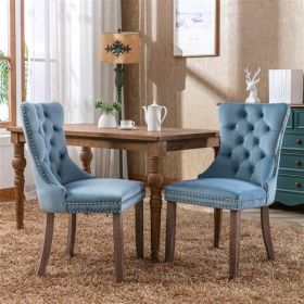 High-end Tufted Solid Wood Contemporary Velvet Upholstered Dining Chair