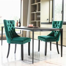 Modern, High-end Tufted Solid Wood Contemporary Velvet Upholstered Dining Chair