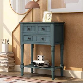 Narrow Console Table,  with Three Storage Drawers