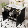 36'' Bathroom Vanity with Resin Sink Combo, Freestanding Vanity