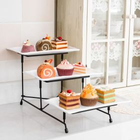 3-Tier Plastic Serving Tray 3-Tier Plastic Serving Tray Dessert Server Display Serving Stand