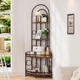 4-Tier Corner Bookshelf, Modern Style,