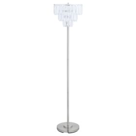 Chrome Metal Base Floor Lamp