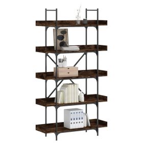Bookcase 5-Tier Smoked Oak,