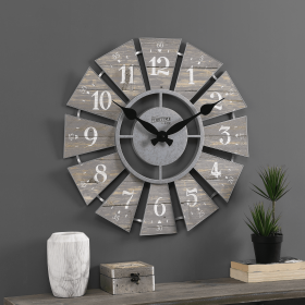 FirsTime & Co. Gray Numeral Windmill Wall Clock, Farmhouse, Analog