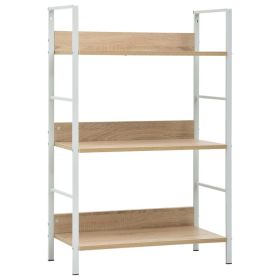 3-Layer Book Shelf Oak 23.6"x10.9"x35.6" Engineered Wood