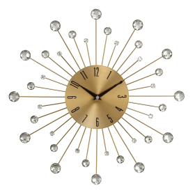 DecMode Gold Metal Glam Wall Clock,
