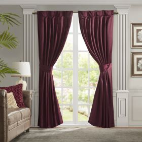 Pleat Curtain Panel with Tieback Machine Washable