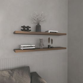 Floating Shelves 1.50" H, with 2 Shelf, Mahogany