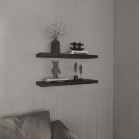 Floating Shelves 1.50" H, 2 Shelves, Black