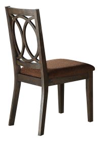 Jameson Brown Fabric & Espresso Finish Side Chair