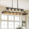 33.7-Inch Black and Gold Vintage Pendant Light