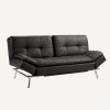 Folding Futon Sofa Bed for Living Room-Black